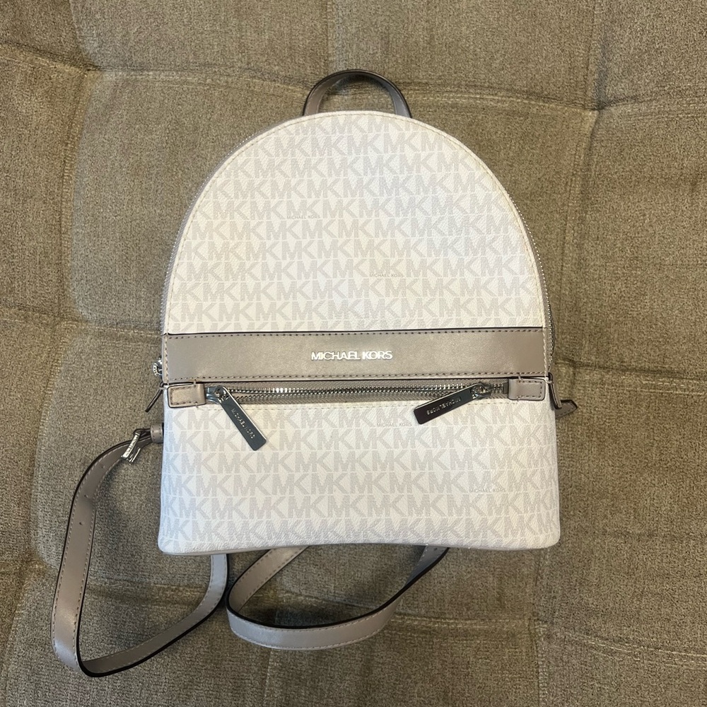 Michael Kors white and Gray Backpack